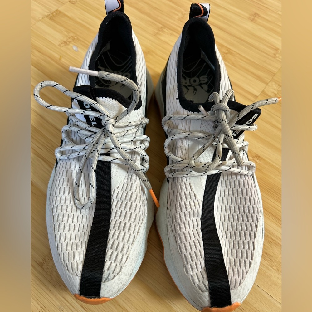 SOREL Lace Sneakers Women’s Sz 8.5 White/Black/Orange NL4952-125